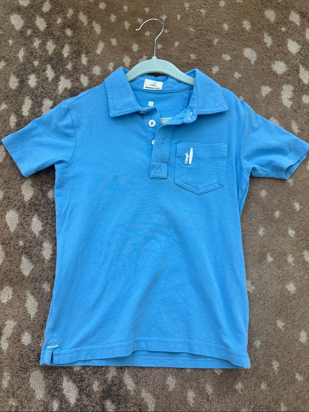 johnnie-O Boys Light Blue Polo with Pocket Logo